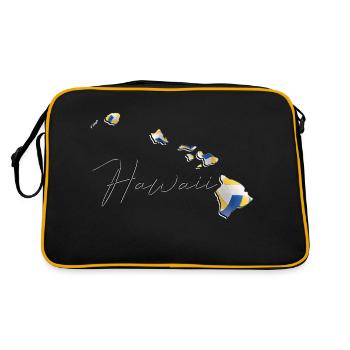 Real Volleyball in the Hawaii State Map HI - Retro Bag - black/gold - Back