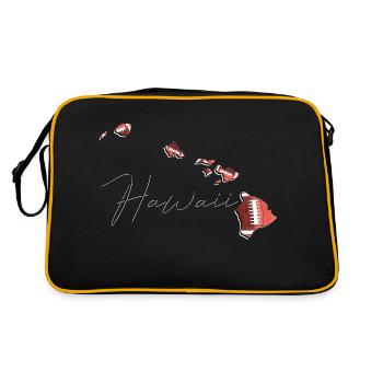 Real Football in the Hawaii State Map HI - Retro Bag - black/gold - Back
