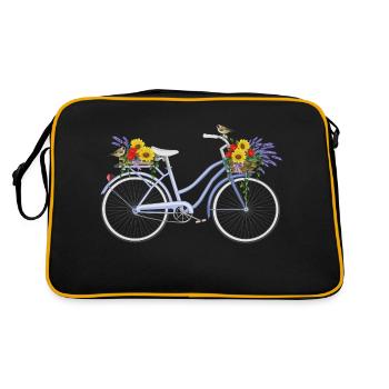 Vélo à la lavande - Sac Retro - noir/or - Dos