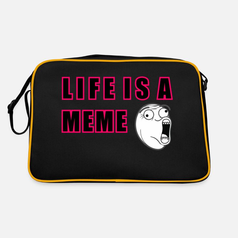 Das Leben ist ein Meme Retro Tasche