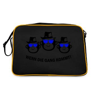 Monkey Gang - Retro Bag - black/gold - Back