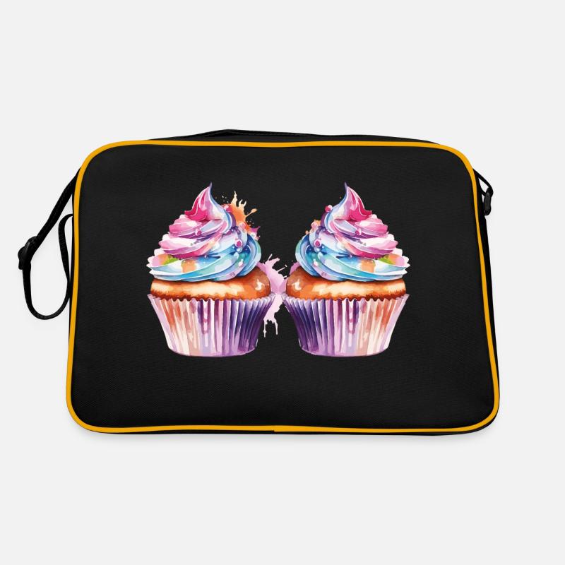 cupcake 2 Retro Tasche
