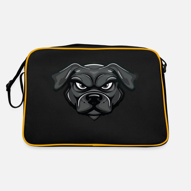 hund comic kopf Retro Tasche