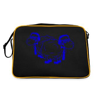 2 mouton lunettes de soleil musique fête DJ équipe amis - Sac Retro - noir/or - Dos