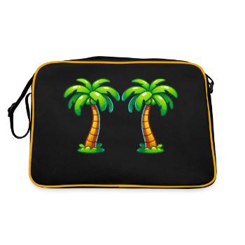 Palm trees - Retro Bag - black/gold - Back