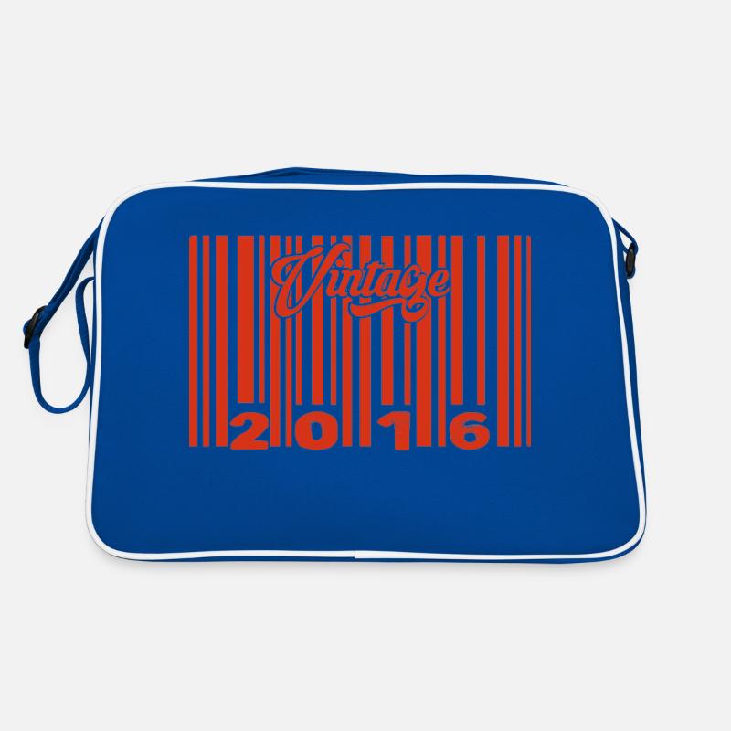 vintage 2016 né en 2016 9 ans bar code anniversair Sac Retro