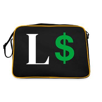 Lettre l dollar - Sac Retro - noir/or - Dos