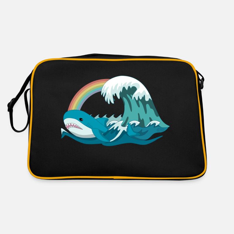Pride Blahaj avec arc-en-ciel Sac Retro