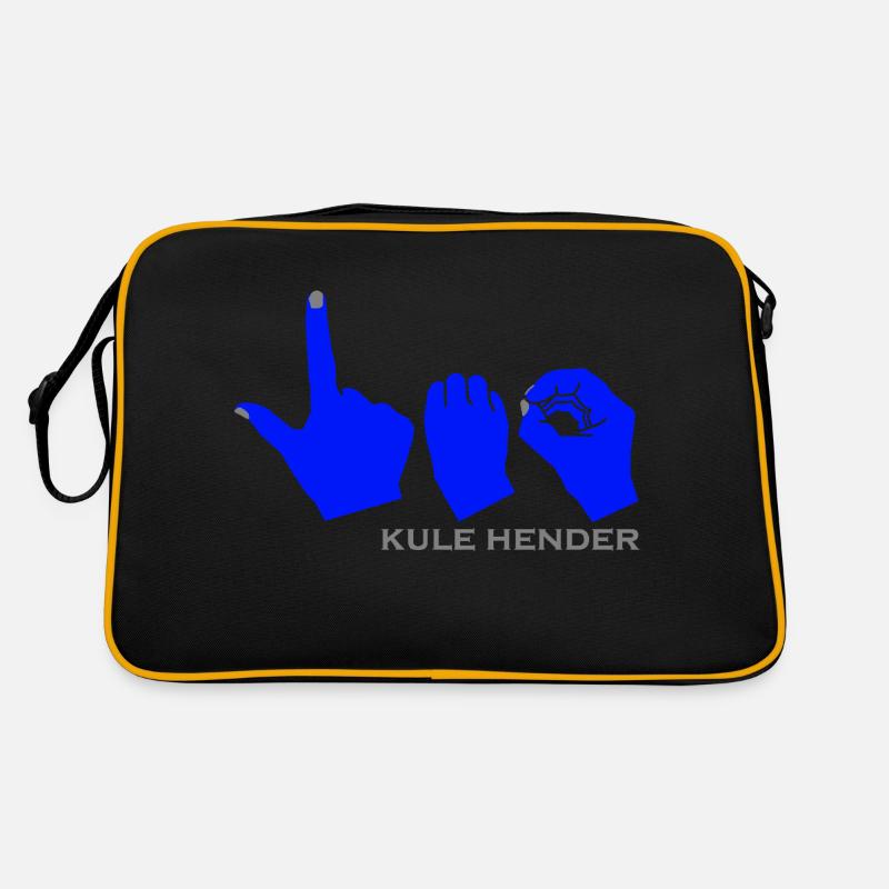 Löwe mit blauer Farbe Retro Tasche