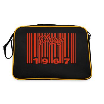 Vintage 1967 Born In 1967 58 Year Old Bar Code Anniversai - Retro Bag - black/gold - Back