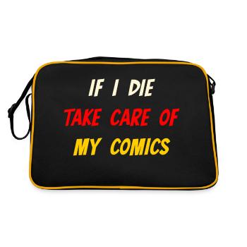 Comic Collectors and Comic Book Reader Lover Funny - Retro Bag - black/gold - Back