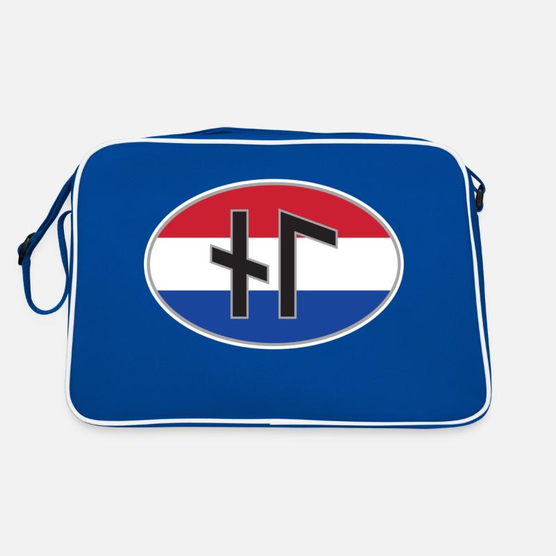 NL (Nederland) Runen-Ländercode-Aufkleber Retro Tasche
