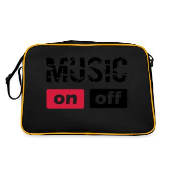 musique - Sac Retro - noir/or - Dos