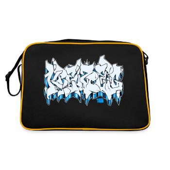 Kreuzberg Eisblau SF - Retro Tasche - Schwarz/Gold - Hinten