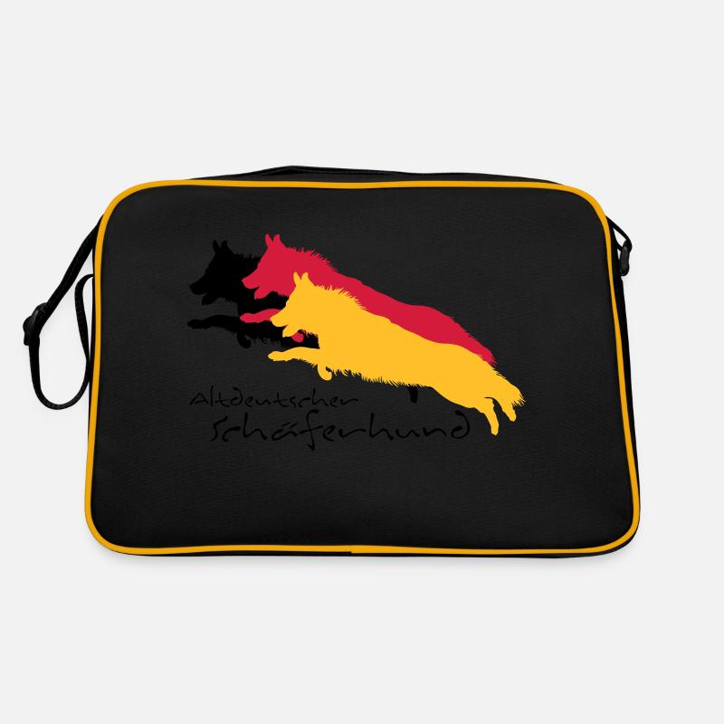 altdeutscher schäferhund Retro Tasche