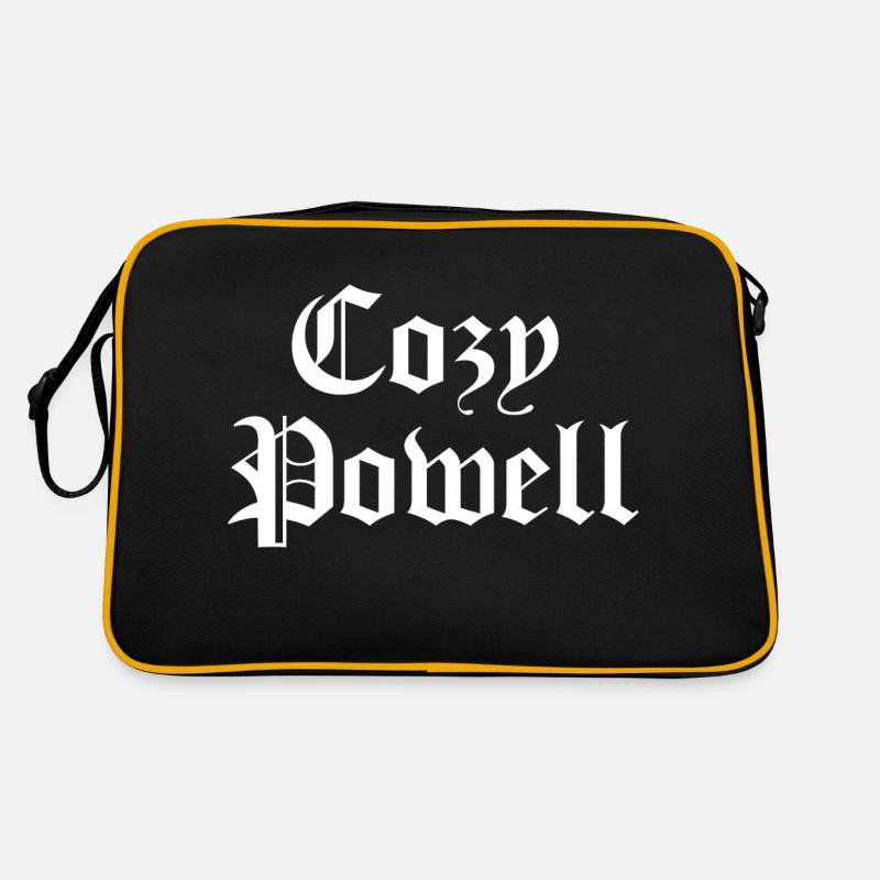 Gemütlicher Powell - Retro Tasche - Schwarz/Gold