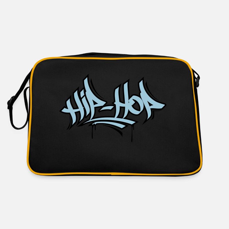Hip Hop - Retro Tasche - Schwarz/Gold