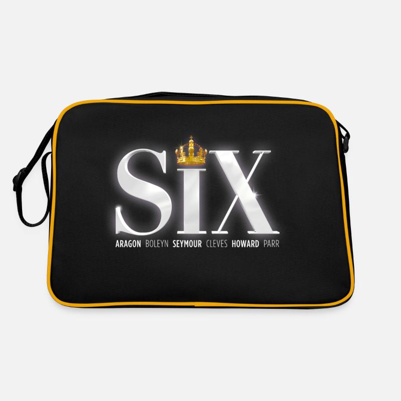 SIX Logo 2 - Retro Tasche - Schwarz/Gold
