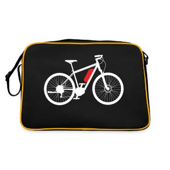 Vélo électrique - Sac Retro - noir/or - Dos