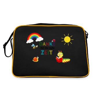 École maternelle Adoption scolaire Scolarisation - Sac Retro - noir/or - Dos