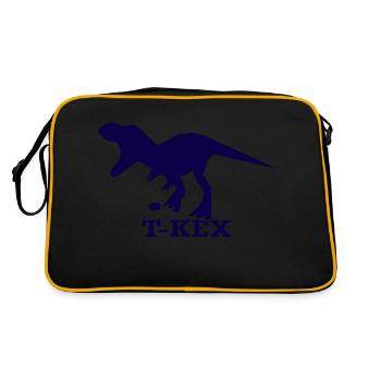 Dinosaur Dino - Retro Bag - black/gold - Back