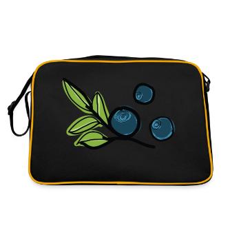 Bilberries fruit - Retro Bag - black/gold - Back