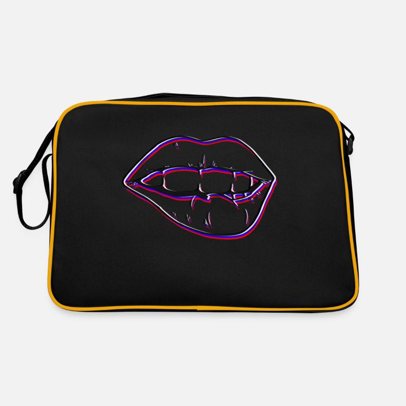 Lipps - Retro Tasche - Schwarz/Gold