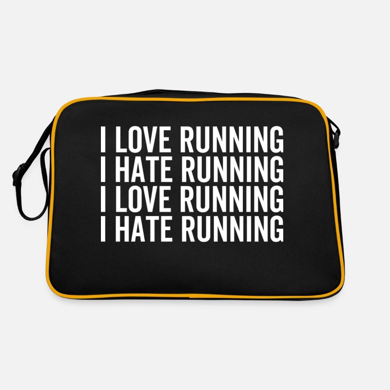 I Love Running I Hate Running Retro Bag