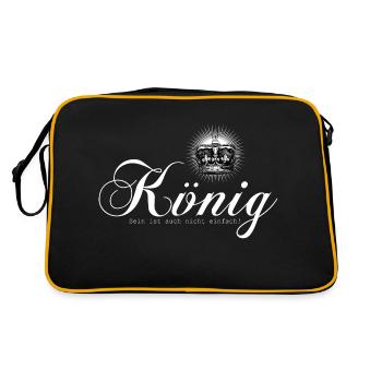König sein - Retro Tasche - Schwarz/Gold - Hinten