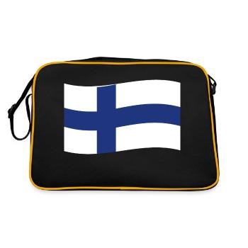 Finland Flag Finland Flag Finnish Finn Country - Retro Bag - black/gold - Back