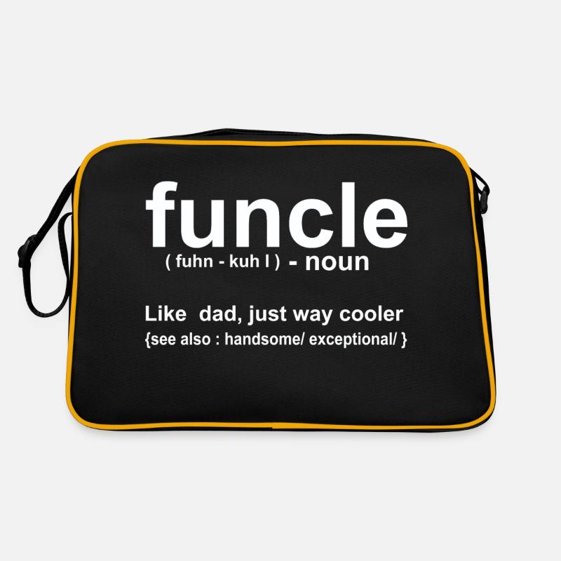 Funcle Definition - Retro Tasche - Schwarz/Gold