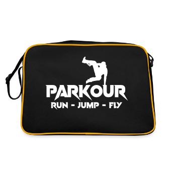 Parkour Freerunner Motif Tendance Sport Extrême Sport - Sac Retro - noir/or - Dos