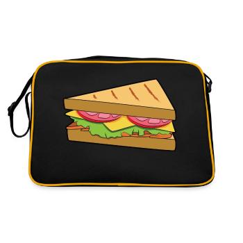 Sandwich - Retro Tasche - Schwarz/Gold - Hinten