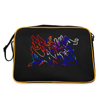 Hip Hop Breakdance Jungs Mädchen Hiphop Bboy BGir - Retro Tasche - Schwarz/Gold - Hinten