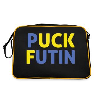 Puck Futin je soutiens l'ukraine - Sac Retro - noir/or - Dos