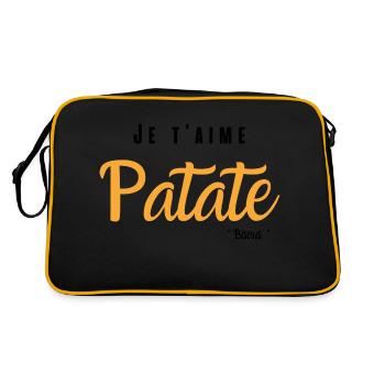 Je t'aime patate bisous - Sac Retro - noir/or - Dos