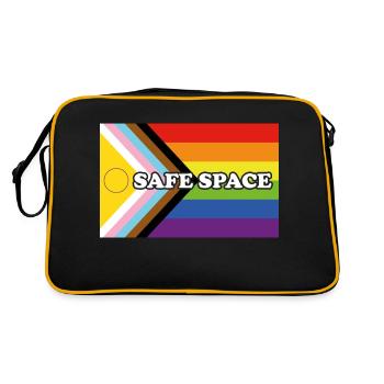 Inclusive Pride Progress Flag SAFE SPACE - Sac Retro - noir/or - Dos