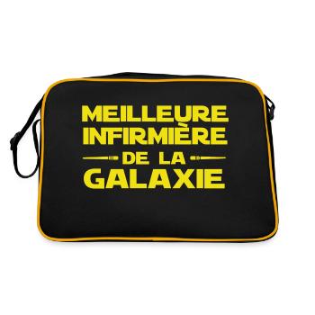 Meilleure infirmière de la galaxie - Cadeau nurse - Sac Retro - noir/or - Dos