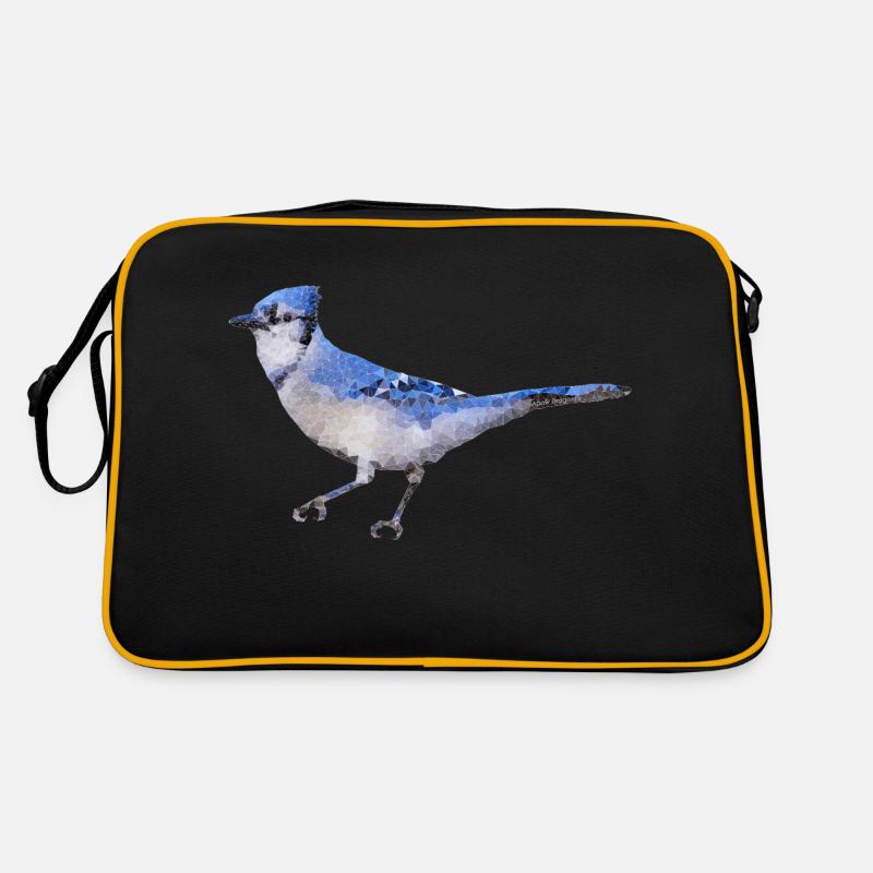 Vogel ~ der blaue Eichelhäher Retro Tasche