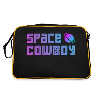 Space Cowboy - Retro Tasche - Schwarz/Gold - Hinten