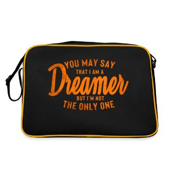 You May Say I m A Dreamer - Retro Bag - black/gold - Back