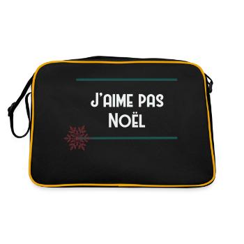 J’aime pas Noël - Sac Retro - noir/or - Dos
