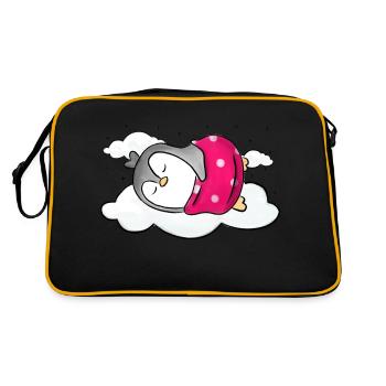 Sleeping Penguin - Retro Bag - black/gold - Back