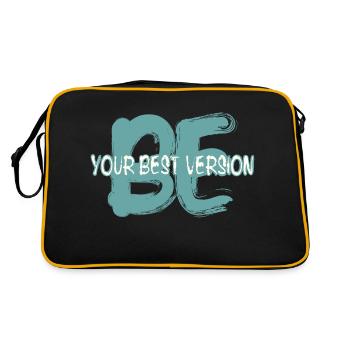 Be the best version of yourself - Retro Bag - black/gold - Back