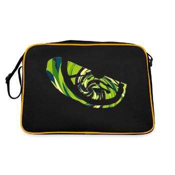 Frische frische süße Natur kühle Sommerfrüchte - Retro Tasche - Schwarz/Gold - Hinten