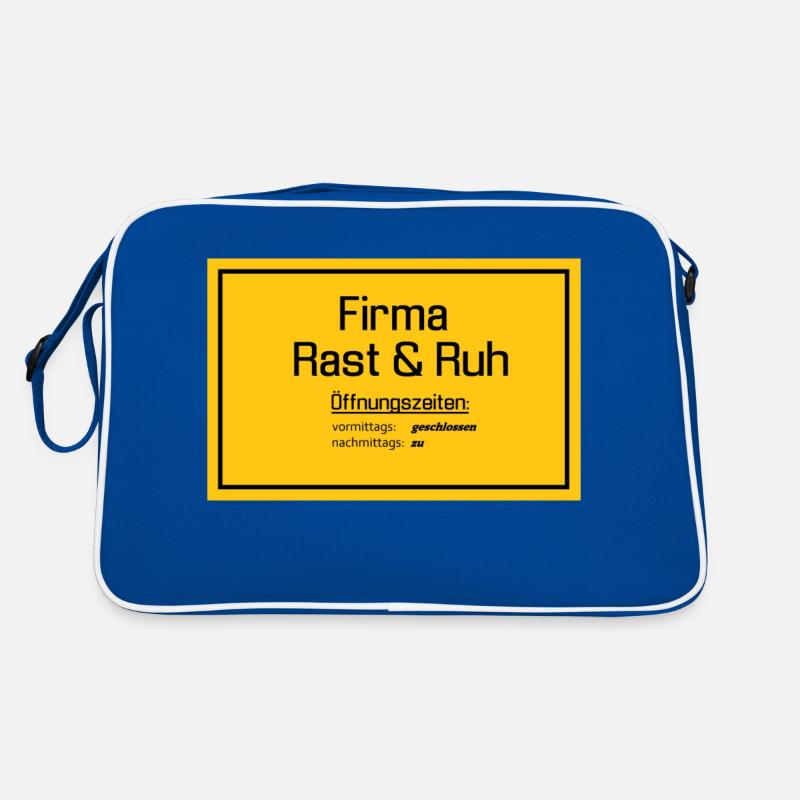 Firma Arbeit Ruhetag Retro Tasche
