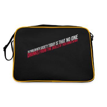 drinks from enemies skulls - Retro Bag - black/gold - Back
