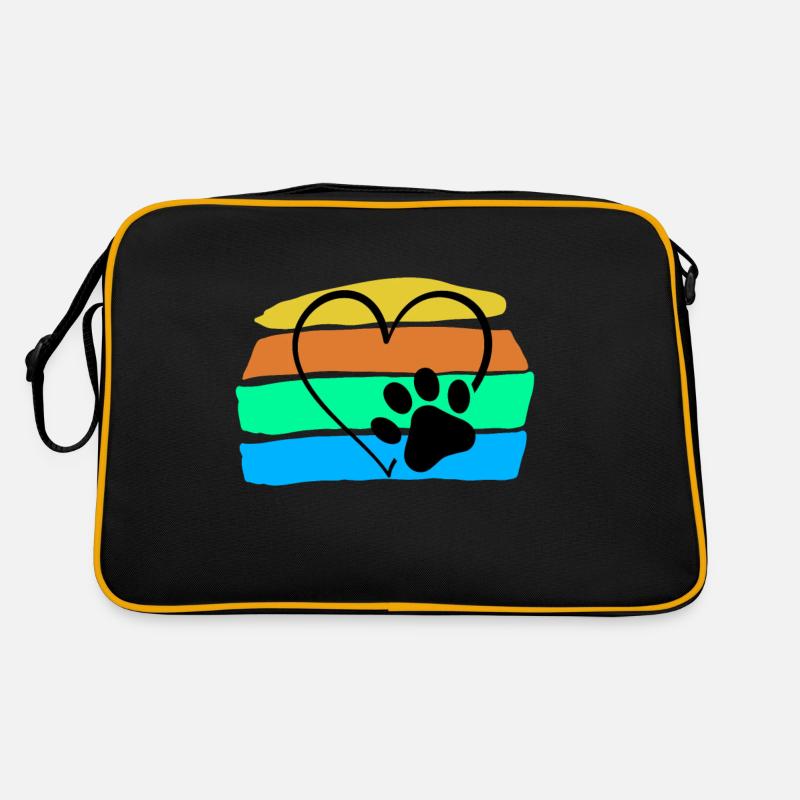 Hunde Liebe Retro Tasche