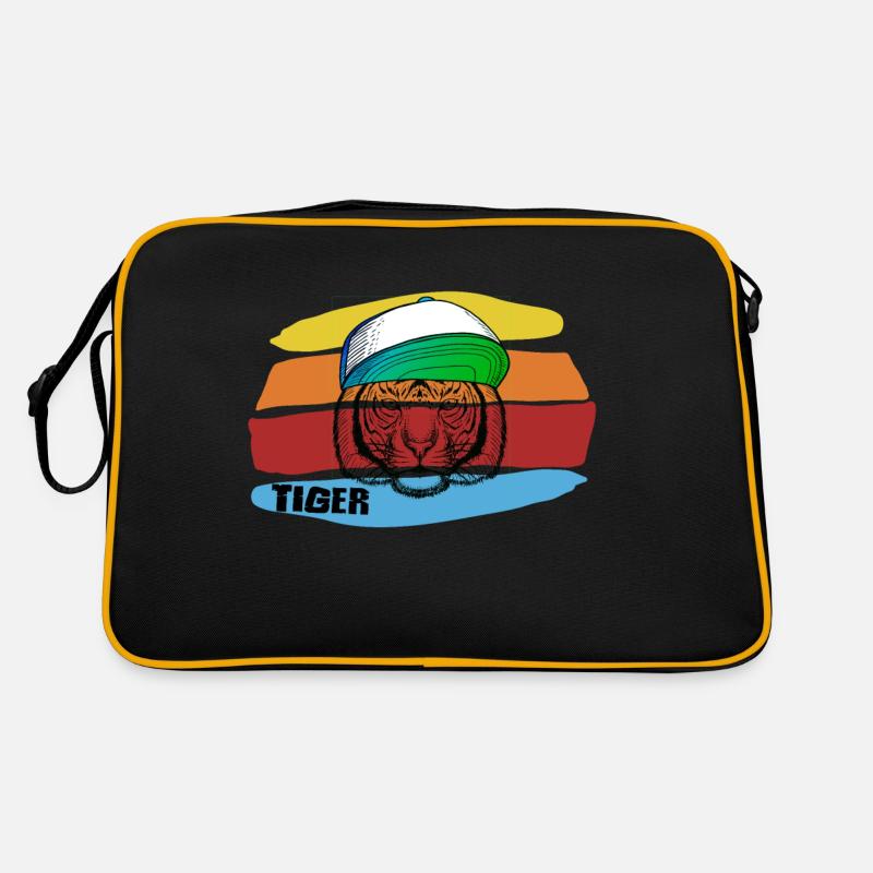 Tiger - Retro Tasche - Schwarz/Gold