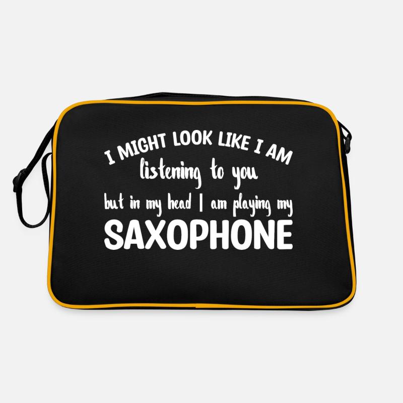 Saxophon Spruch Instrument Retro Tasche